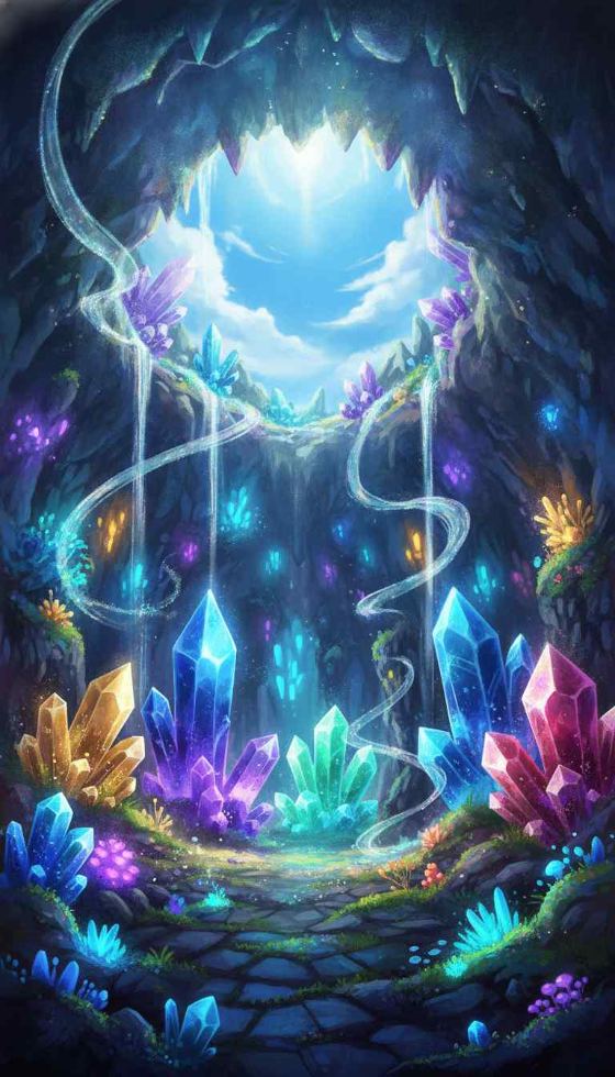 Underground lights and crystal caves